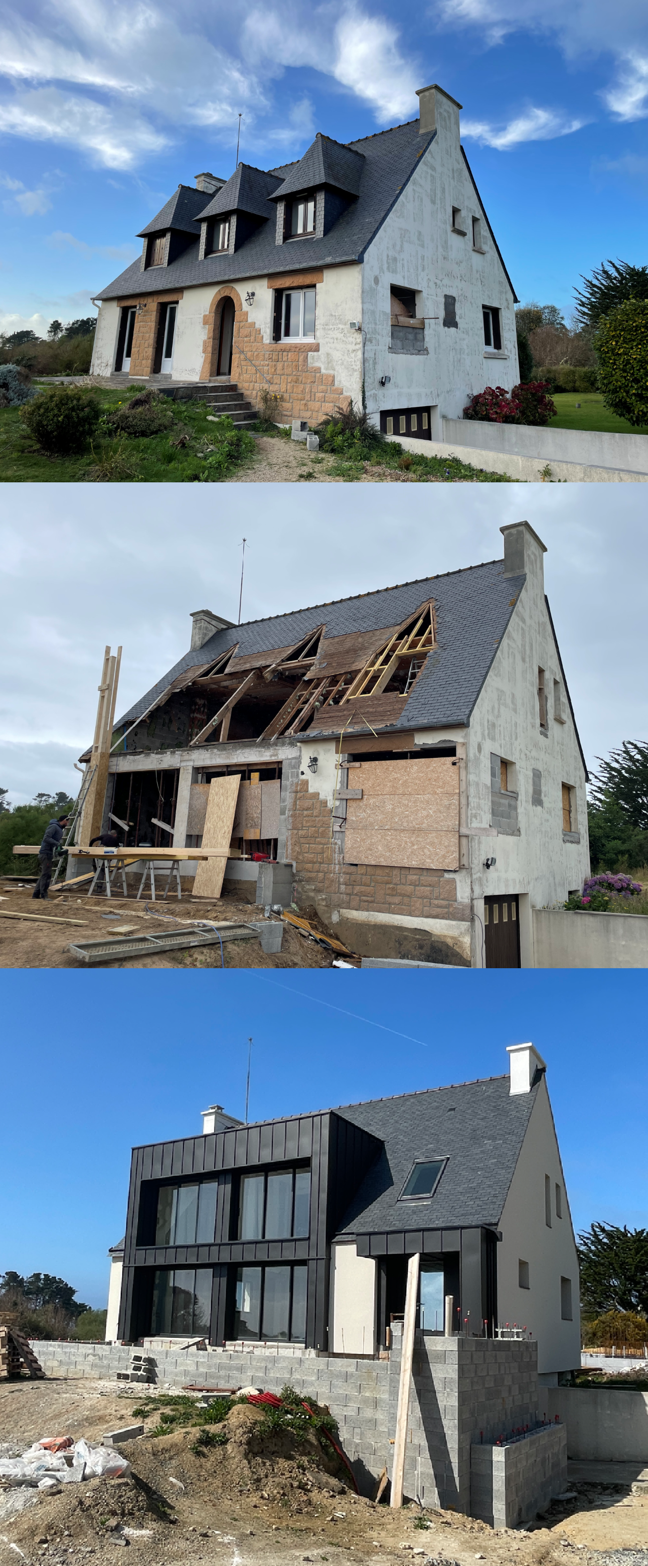 Rénovation d’une maison à Trébeurden : une métamorphose contemporaine